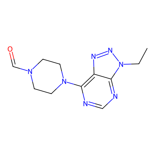 4-(3-Ethyltriazolo[4,5-d]pyrimidin-7-yl)piperazine-1-carbaldehyde structure