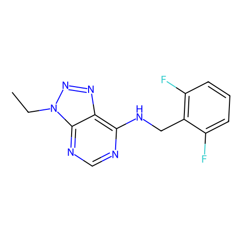 N-[(2,6-difluorophenyl)methyl]-3-ethyltriazolo[4,5-d]pyrimidin-7-amine structure