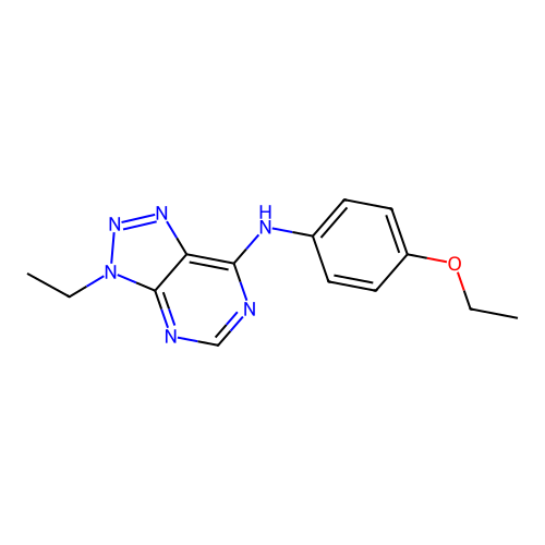 N-(4-ethoxyphenyl)-3-ethyl-3H-[1,2,3]triazolo[4,5-d]pyrimidin-7-amine structure