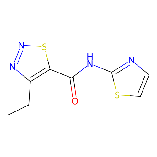 4-ethyl-N-(thiazol-2-yl)-1,2,3-thiadiazole-5-carboxamide structure