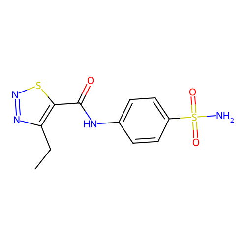 4-ethyl-N-(4-sulfamoylphenyl)-1,2,3-thiadiazole-5-carboxamide structure