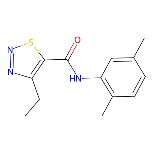 N-(2,5-dimethylphenyl)-4-ethyl-1,2,3-thiadiazole-5-carboxamide structure