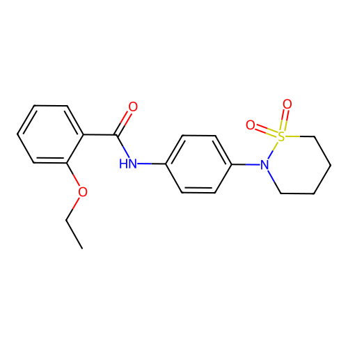 N-[4-(1,1-dioxothiazinan-2-yl)phenyl]-2-ethoxybenzamide structure