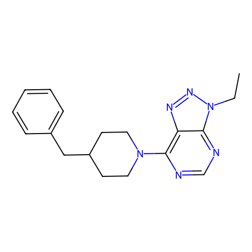 7-(4-Benzylpiperidin-1-yl)-3-ethyltriazolo[4,5-d]pyrimidine structure