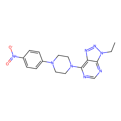 3-Ethyl-7-[4-(4-nitrophenyl)piperazin-1-yl]triazolo[4,5-d]pyrimidine structure