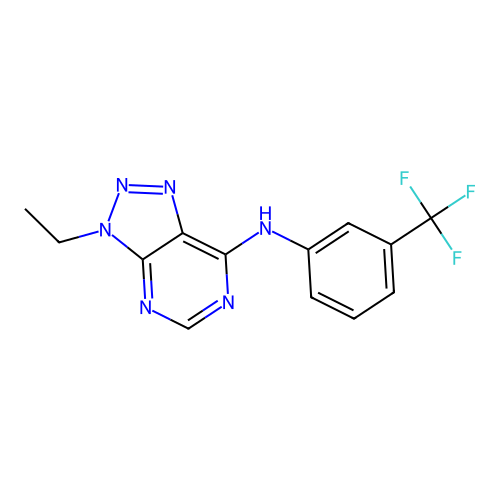3-ethyl-N-[3-(trifluoromethyl)phenyl]triazolo[4,5-d]pyrimidin-7-amine structure