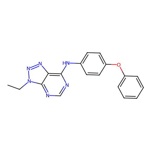 3-ethyl-N-(4-phenoxyphenyl)-3H-[1,2,3]triazolo[4,5-d]pyrimidin-7-amine structure