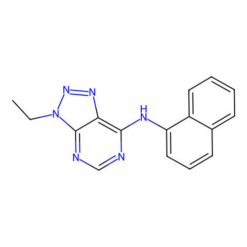 3-ethyl-N-naphthalen-1-yltriazolo[4,5-d]pyrimidin-7-amine structure