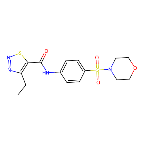 4-ethyl-N-(4-morpholin-4-ylsulfonylphenyl)thiadiazole-5-carboxamide structure