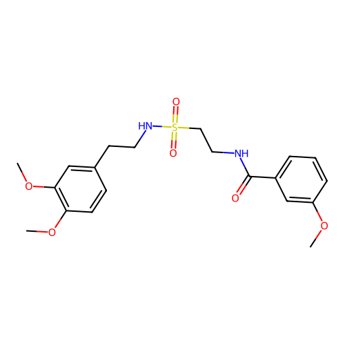 N-(2-(N-(3,4-dimethoxyphenethyl)sulfamoyl)ethyl)-3-methoxybenzamide structure