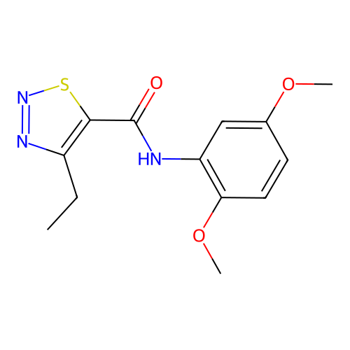 N-(2,5-dimethoxyphenyl)-4-ethyl-1,2,3-thiadiazole-5-carboxamide structure