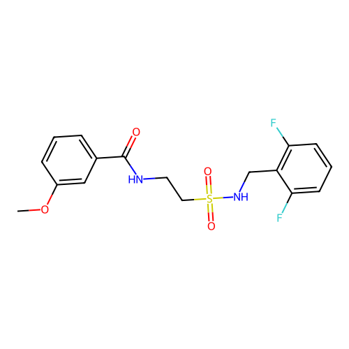 N-(2-(N-(2,6-difluorobenzyl)sulfamoyl)ethyl)-3-methoxybenzamide structure