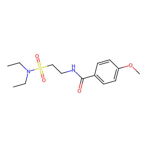 N-[2-(diethylsulfamoyl)ethyl]-4-methoxybenzamide structure