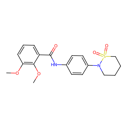 N-[4-(1,1-dioxothiazinan-2-yl)phenyl]-2,3-dimethoxybenzamide structure