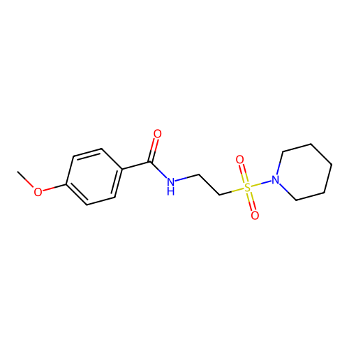 4-methoxy-N-(2-piperidin-1-ylsulfonylethyl)benzamide structure
