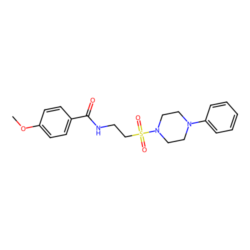 4-methoxy-N-(2-((4-phenylpiperazin-1-yl)sulfonyl)ethyl)benzamide structure