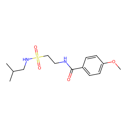 N-(2-(N-isobutylsulfamoyl)ethyl)-4-methoxybenzamide structure