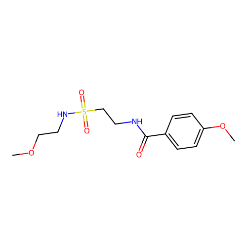 4-methoxy-N-(2-(N-(2-methoxyethyl)sulfamoyl)ethyl)benzamide structure