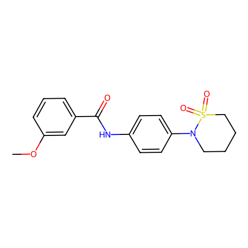 N-[4-(1,1-dioxothiazinan-2-yl)phenyl]-3-methoxybenzamide structure