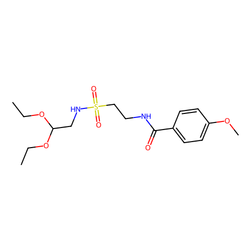 N-(2-(N-(2,2-diethoxyethyl)sulfamoyl)ethyl)-4-methoxybenzamide structure