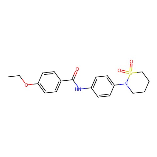 N-[4-(1,1-dioxothiazinan-2-yl)phenyl]-4-ethoxybenzamide structure