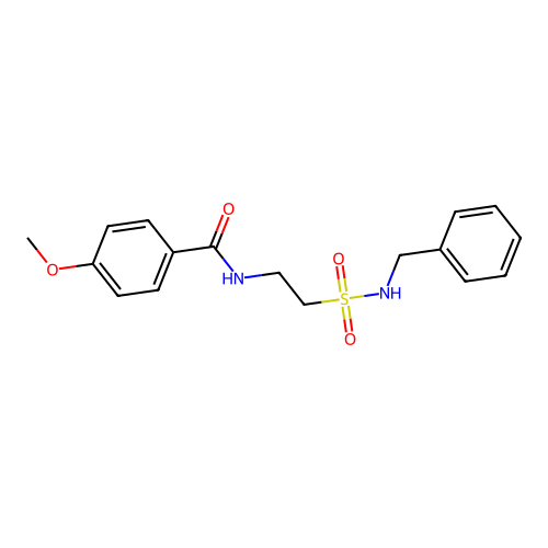 N-[2-(benzylsulfamoyl)ethyl]-4-methoxybenzamide structure