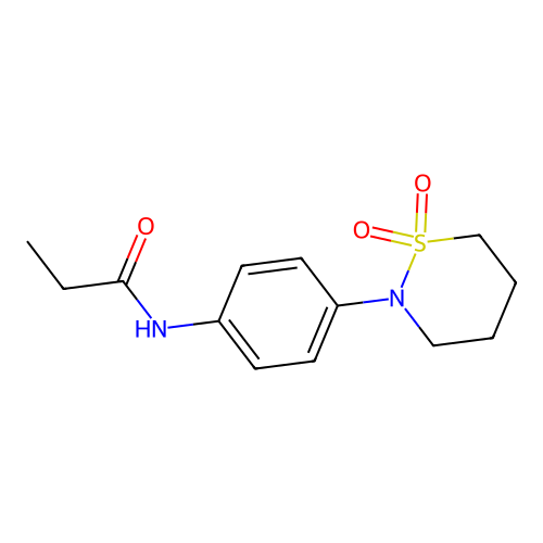 N-(4-(1,1-dioxido-1,2-thiazinan-2-yl)phenyl)propionamide structure