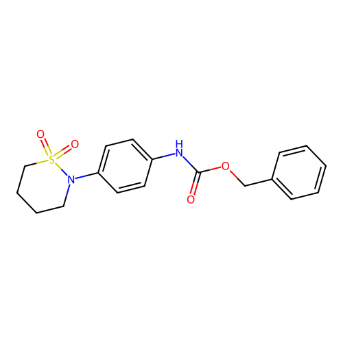 benzyl N-[4-(1,1-dioxothiazinan-2-yl)phenyl]carbamate structure