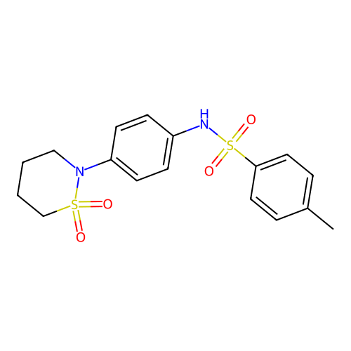 N-[4-(1,1-dioxothiazinan-2-yl)phenyl]-4-methylbenzenesulfonamide structure