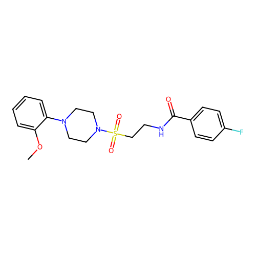 4-fluoro-N-(2-{[4-(2-methoxyphenyl)piperazin-1-yl]sulfonyl}ethyl)benzamide structure