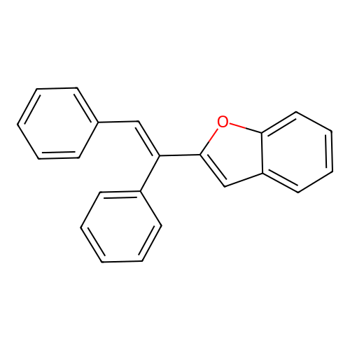Benzofuran, 2-(1,2-diphenylethenyl)-, (E)- structure