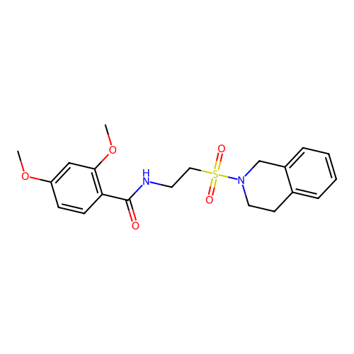 N-(2-((3,4-dihydroisoquinolin-2(1H)-yl)sulfonyl)ethyl)-2,4-dimethoxybenzamide structure