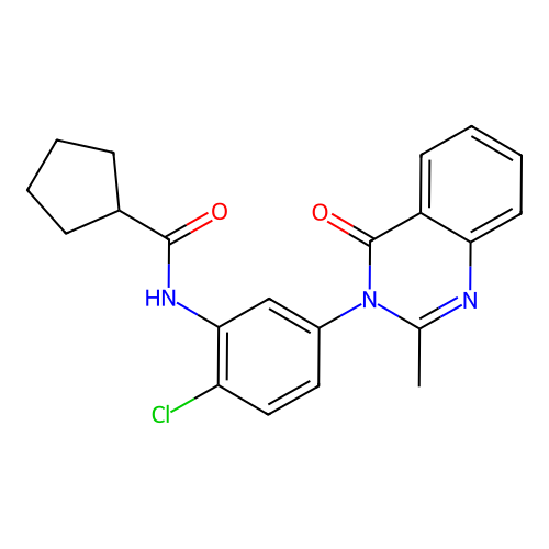 N-(2-chloro-5-(2-methyl-4-oxoquinazolin-3(4H)-yl)phenyl)cyclopentanecarboxamide structure