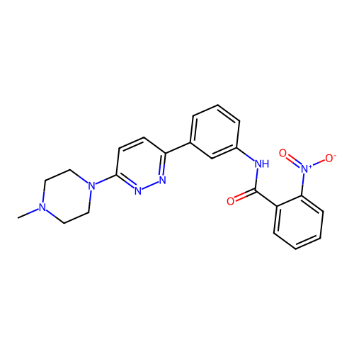 N-(3-(6-(4-methylpiperazin-1-yl)pyridazin-3-yl)phenyl)-2-nitrobenzamide structure