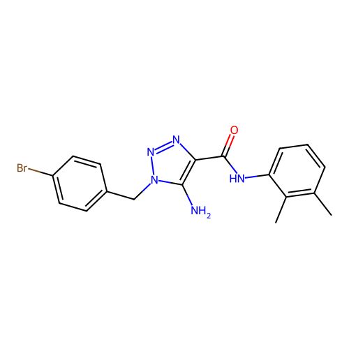 5-amino-1-(4-bromobenzyl)-N-(2,3-dimethylphenyl)-1H-1,2,3-triazole-4-carboxamide structure