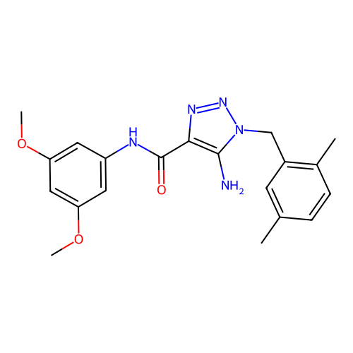 5-amino-N-(3,5-dimethoxyphenyl)-1-(2,5-dimethylbenzyl)-1H-1,2,3-triazole-4-carboxamide structure
