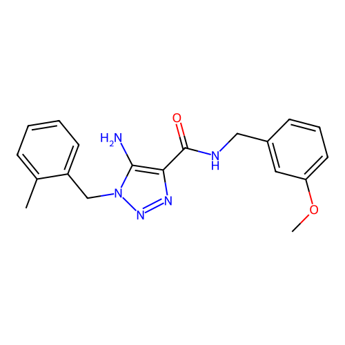 5-amino-N-(3-methoxybenzyl)-1-(2-methylbenzyl)-1H-1,2,3-triazole-4-carboxamide structure