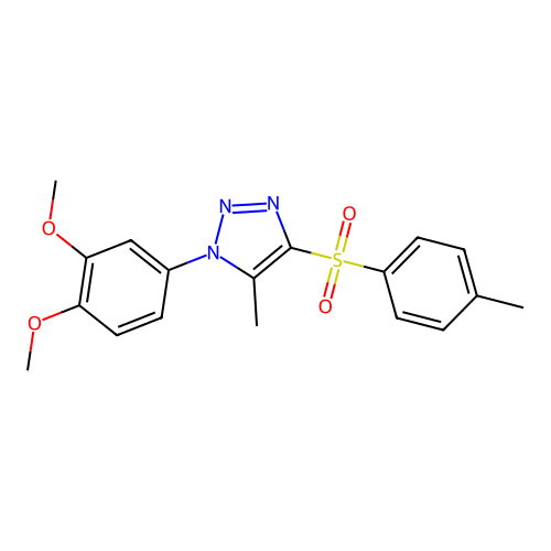 1-(3,4-Dimethoxyphenyl)-5-methyl-4-(4-methylphenyl)sulfonyltriazole structure