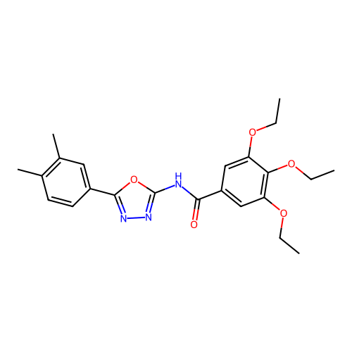 N-[5-(3,4-dimethylphenyl)-1,3,4-oxadiazol-2-yl]-3,4,5-triethoxybenzamide structure
