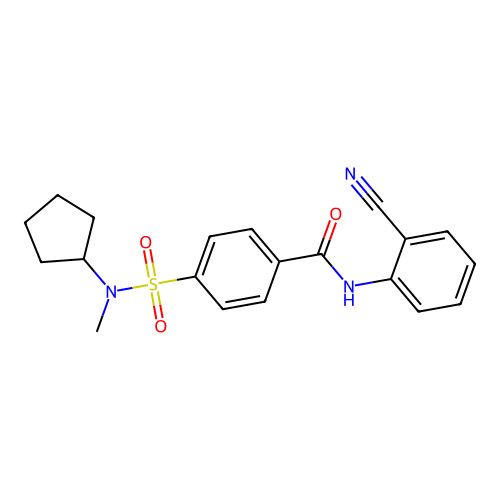 N-(2-cyanophenyl)-4-[cyclopentyl(methyl)sulfamoyl]benzamide structure