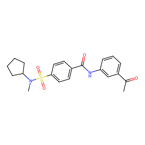 N-(3-acetylphenyl)-4-[cyclopentyl(methyl)sulfamoyl]benzamide structure