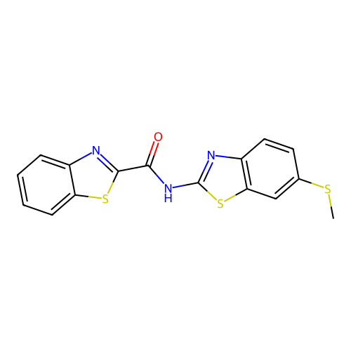 N-(6-(methylthio)benzo[d]thiazol-2-yl)benzo[d]thiazole-2-carboxamide structure
