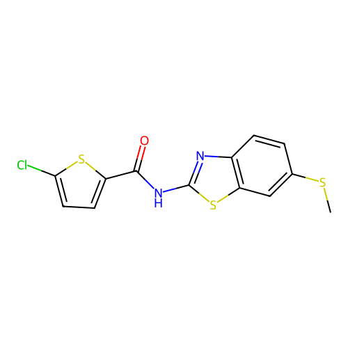 5-chloro-N-(6-(methylthio)benzo[d]thiazol-2-yl)thiophene-2-carboxamide structure