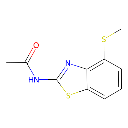 N-(4-(methylthio)benzo[d]thiazol-2-yl)acetamide structure