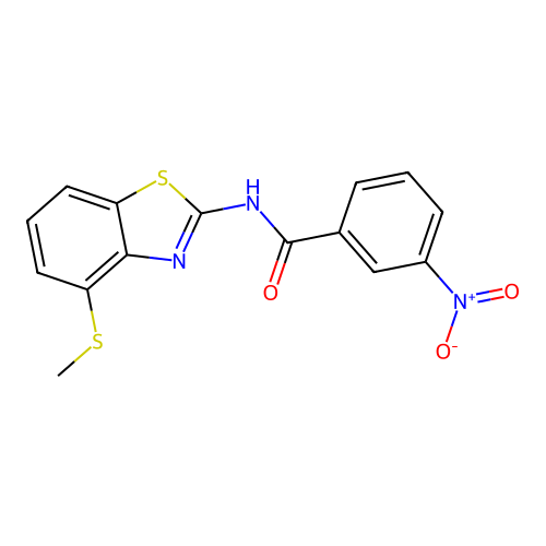 N-(4-(methylthio)benzo[d]thiazol-2-yl)-3-nitrobenzamide structure
