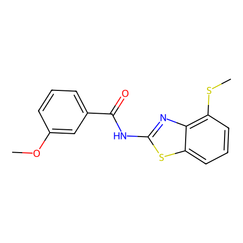 3-methoxy-N-(4-(methylthio)benzo[d]thiazol-2-yl)benzamide structure