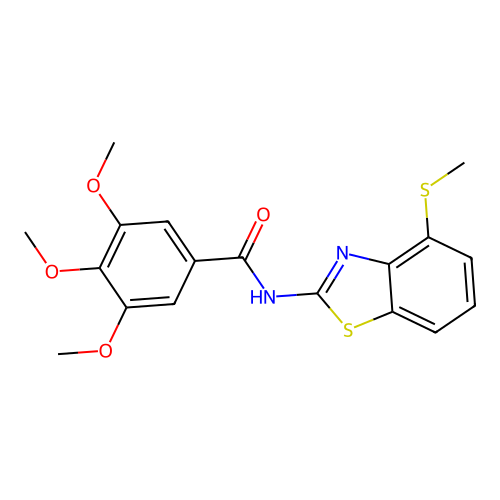 3,4,5-trimethoxy-N-(4-(methylthio)benzo[d]thiazol-2-yl)benzamide structure