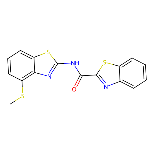 N-(4-(methylthio)benzo[d]thiazol-2-yl)benzo[d]thiazole-2-carboxamide structure