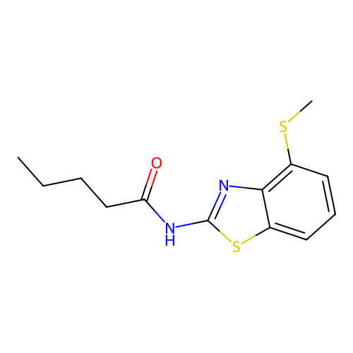 N-(4-(methylthio)benzo[d]thiazol-2-yl)pentanamide structure