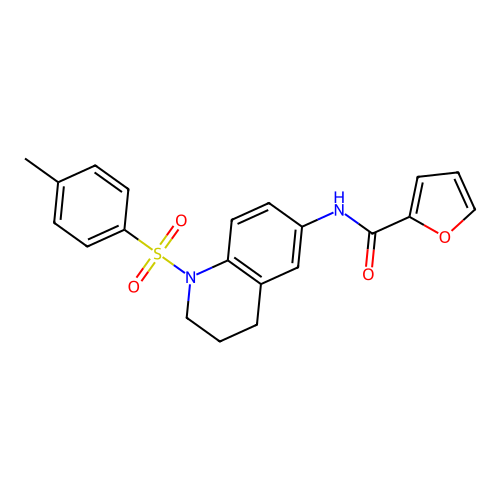 N-(1-tosyl-1,2,3,4-tetrahydroquinolin-6-yl)furan-2-carboxamide structure